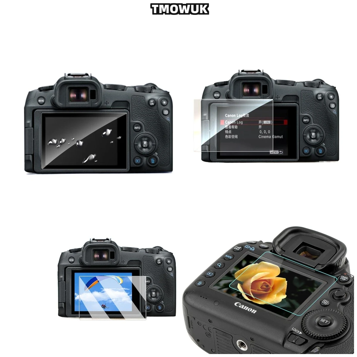 

For Canon EOSR M5 M3 M10 100D KISS X7, Shock Absorbing Film, Ultimate Defense.
