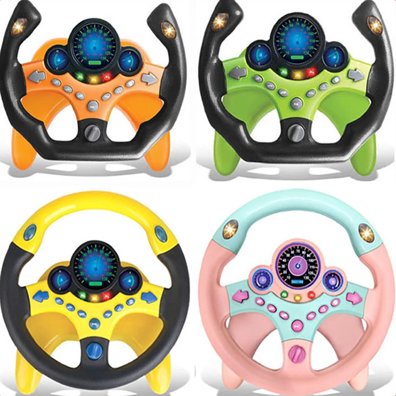 

Simulation Steering Wheel Toy With Sound Light Baby Electric Car Steering Early Educational Toys For Kids