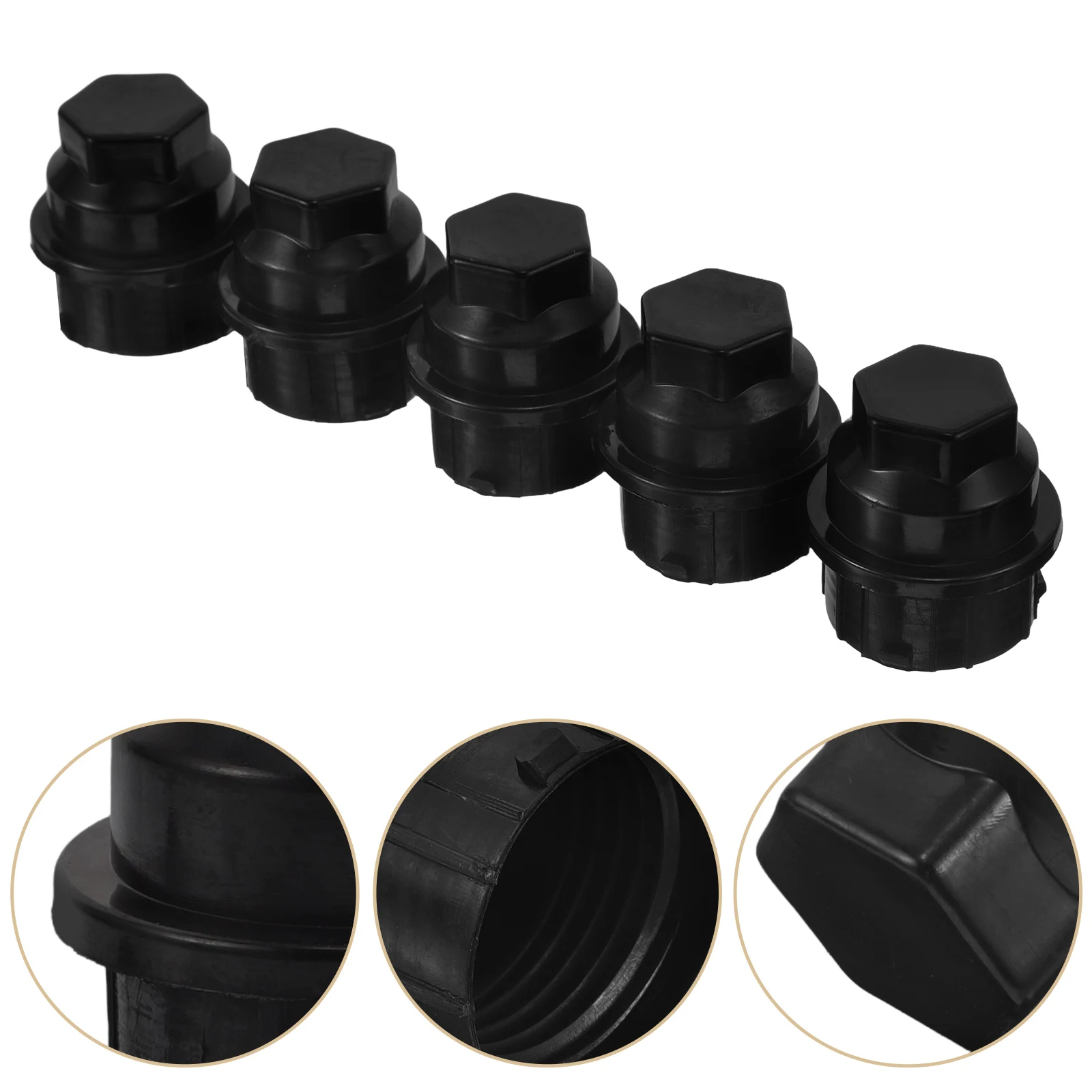 

10pcs Plastic Wheel Caps Car Tire Lug Hub Covers Replacement Durable Protection For Vehicle Wheel Hubs Easy Installation Black