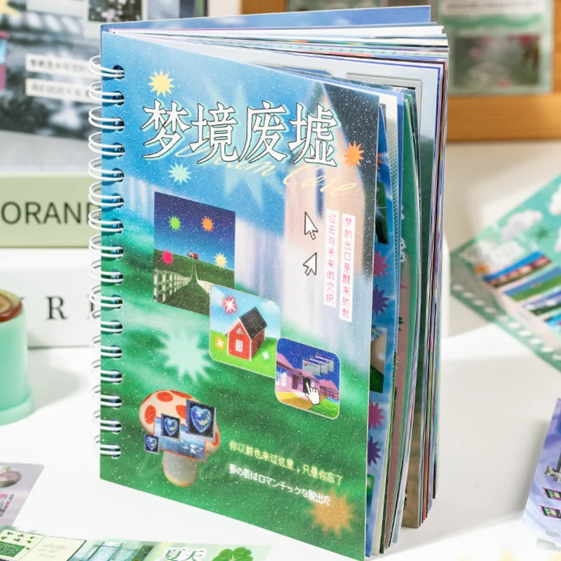 

2Style 30 pieces/bag Time Reshaping Cut Film Coil Sticker Book Handbook Material Sticker DIY Photo Frame Scrapbook Notebook Cup