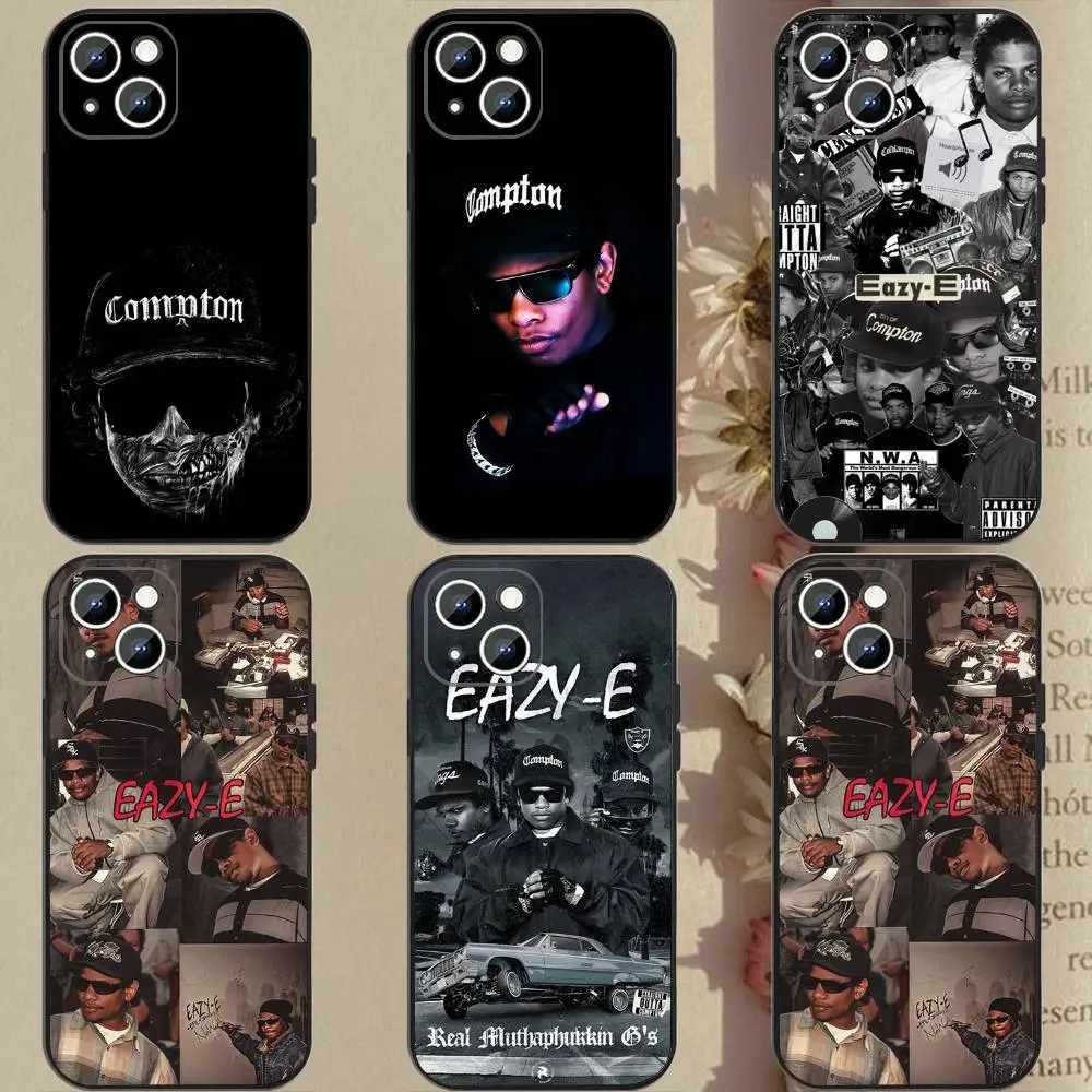 1pc rapper e-eazy e caso de telefone silicone macio para iphone 17 ar 16 15 14 13 12 11 plus pro max plus
