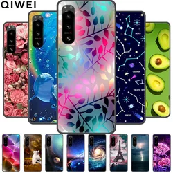 For Sony Xperia 5 / 5 II / 5 III Case Fashion Silicon Black Soft Bumpers for Sony Xperia5 III 5III Phone Cases Lovely TPU Shells