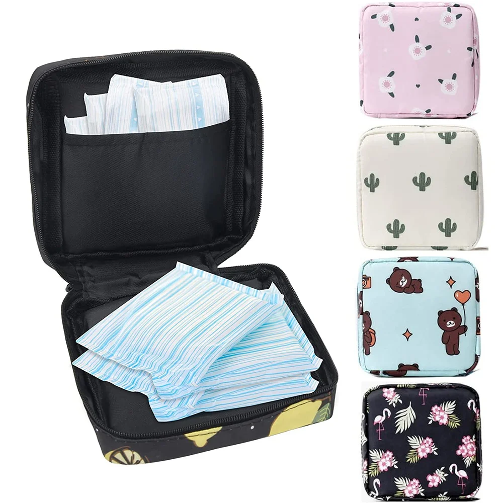 

Sanitary Napkins Bag Women Tampon Storage Bag Mini Cosmetic Bags Organizer Ladies Makeup Pouch Earphone Coin Purse Organizer