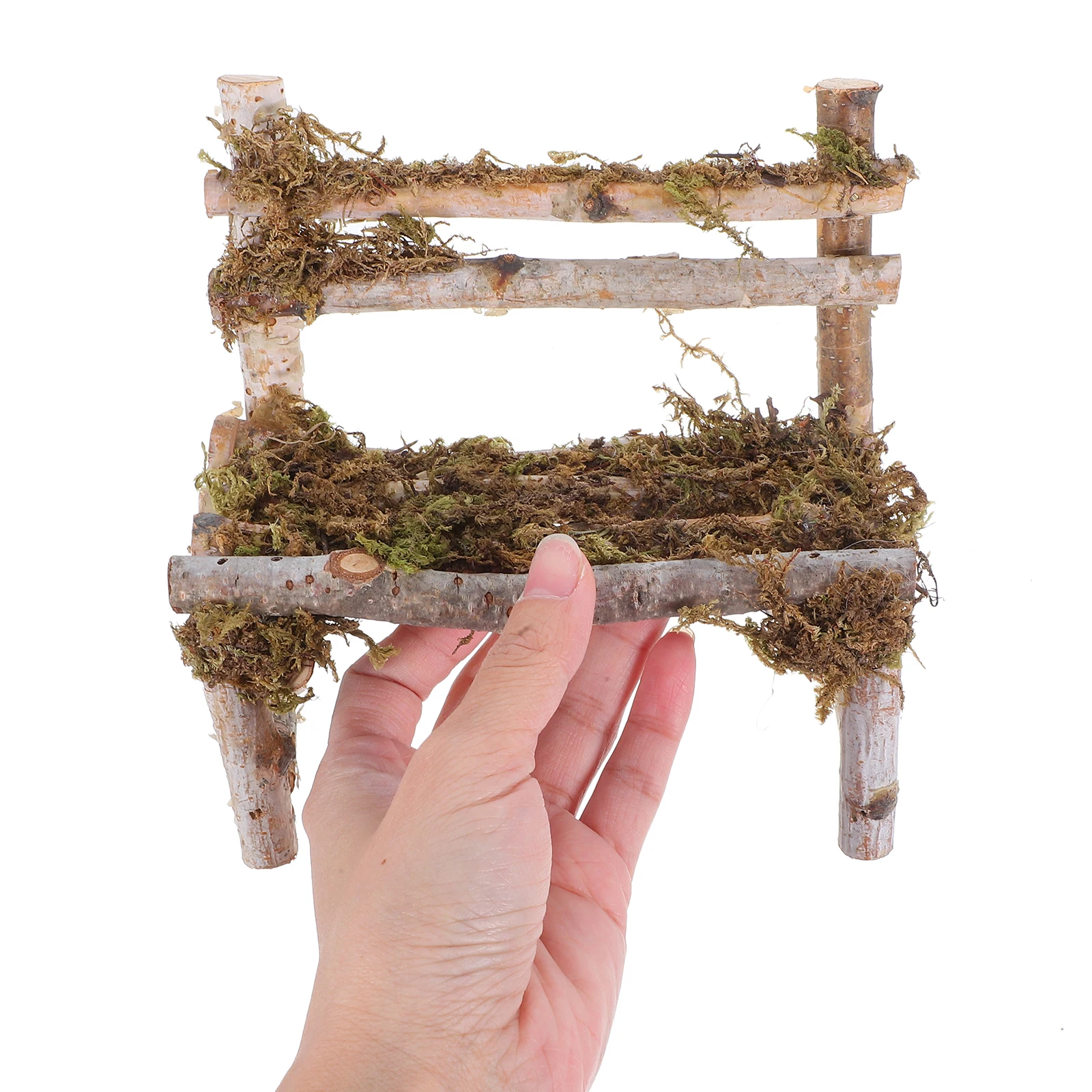 

Micro L Chair Mini Beach Birch Wood Chairs Craft Furniture nament Scene House Decor Miniature Accessories Photography