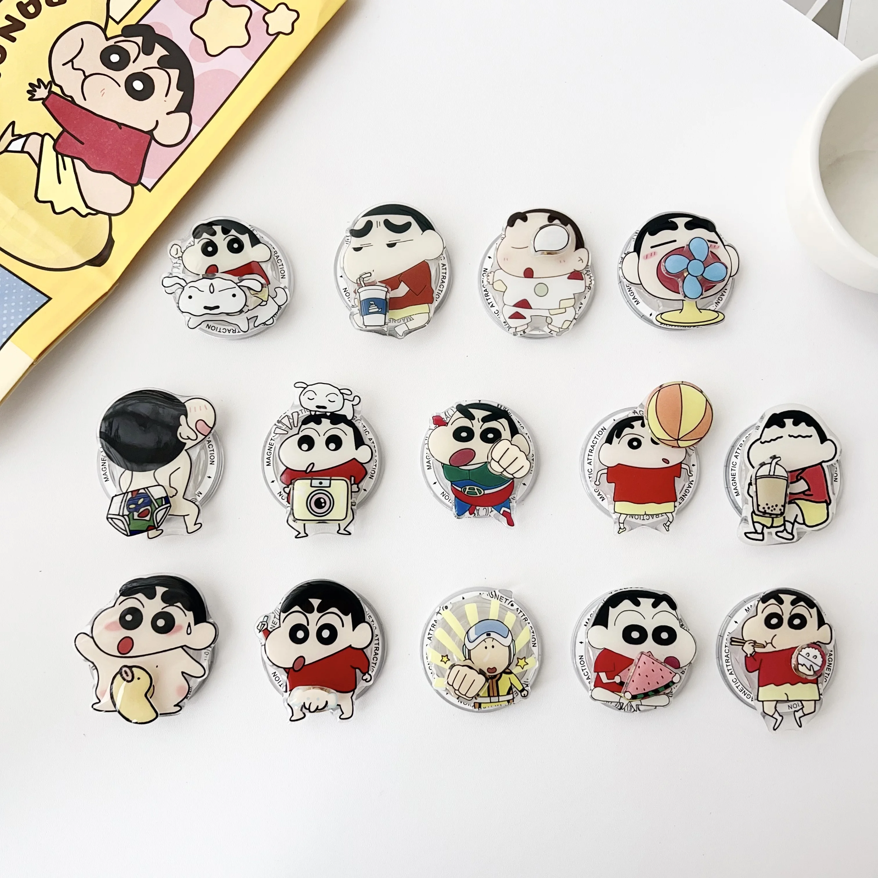 

Fashion Magnetic Mobile Phone Holder Suitable Crayon Shin-chan&Nohara Shiro For IPhone or Samsung or Magnetic Mobile Phone Case