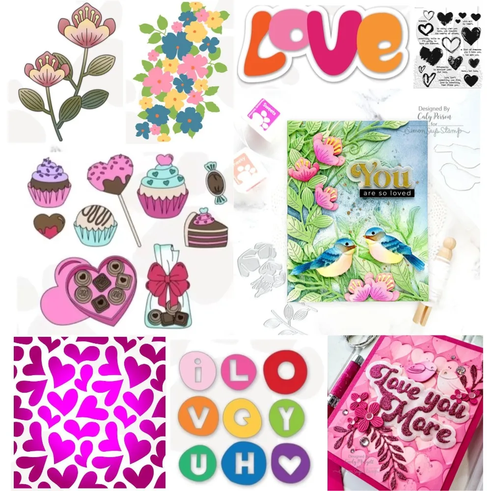 

Valentine's Day Love Pocket Stamps New Dies For Craft Embossing Make Paper Greeting Card Making Template DIY Handmade 2026
