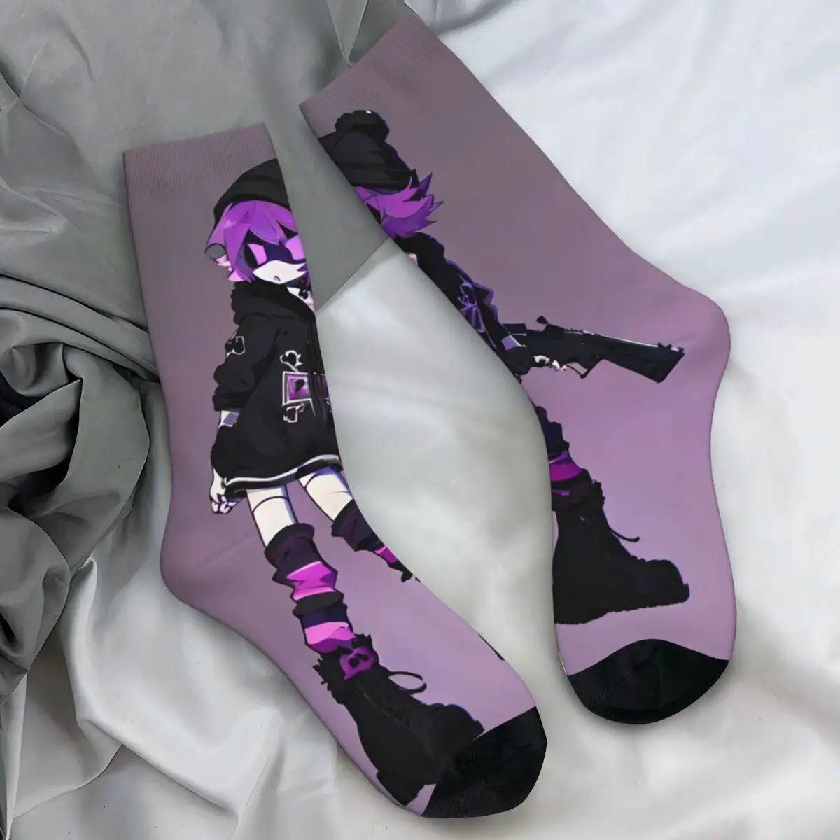 Murder Drones Game Socks Winter Uzi Doorman Stockings Kawaii Men's Warm Soft Socks Pattern Cycling Anti Skid Socks