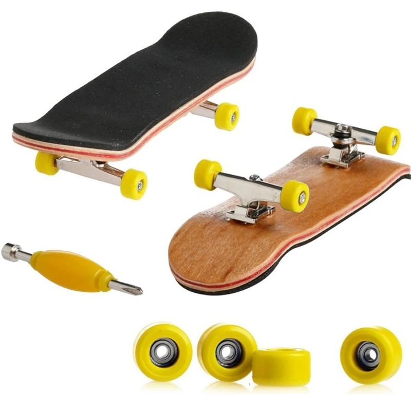 Professional Mini Maple Wooden Finger Skateboard Wheels with Bearings Cool Stuff for Adults Teens Boys Novelty Hobbies Gifts - view 4