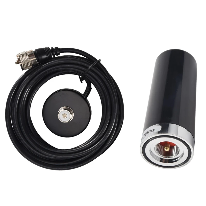 Oppxun Mini Dual Band VHF UHF HH-N2RS Antenna with Magnetic Mount 5M RG316 Cable for Car Vehicle Mobile Radio QYT TYT