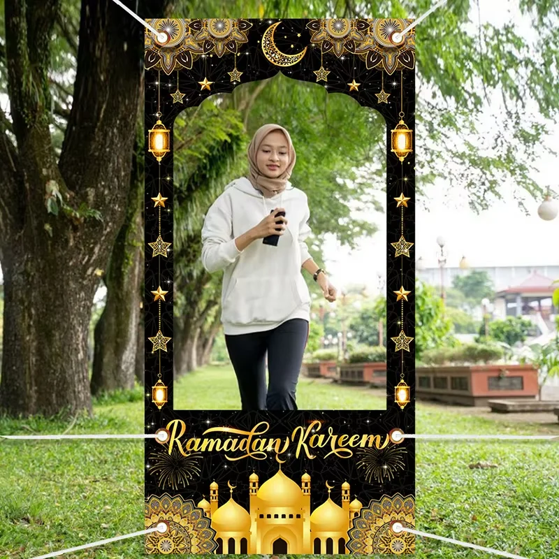 Eid Al-Adha Ramadan Mubarak Photo Backdrop Frame Islam Muslim Party Photo Booth