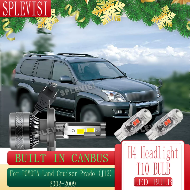 

LED Headlights No Error No Flicker Built-in Resistor For TOYOTA Land Cruiser Prado (J12) 2002 2003 2004 2005 2006 2007 2008 2009