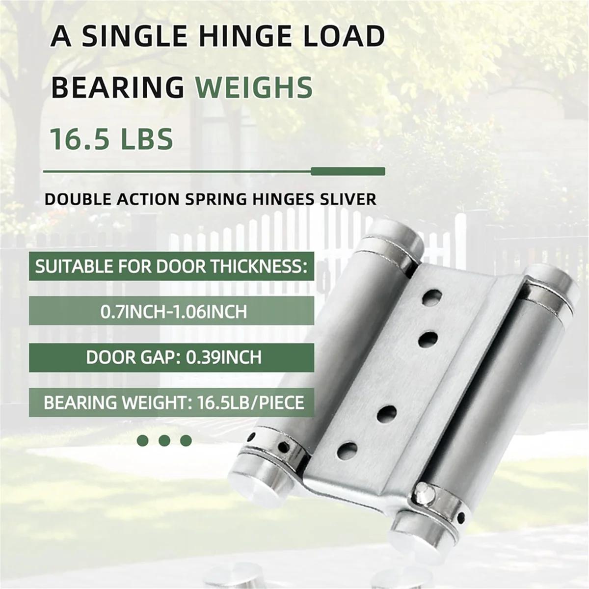 

ABNJ 3inch Double Action Spring Hinges, Self Closing Door Hinges for Saloon Cafe Pub Swinging Doors, Including Pins 4-Pack B