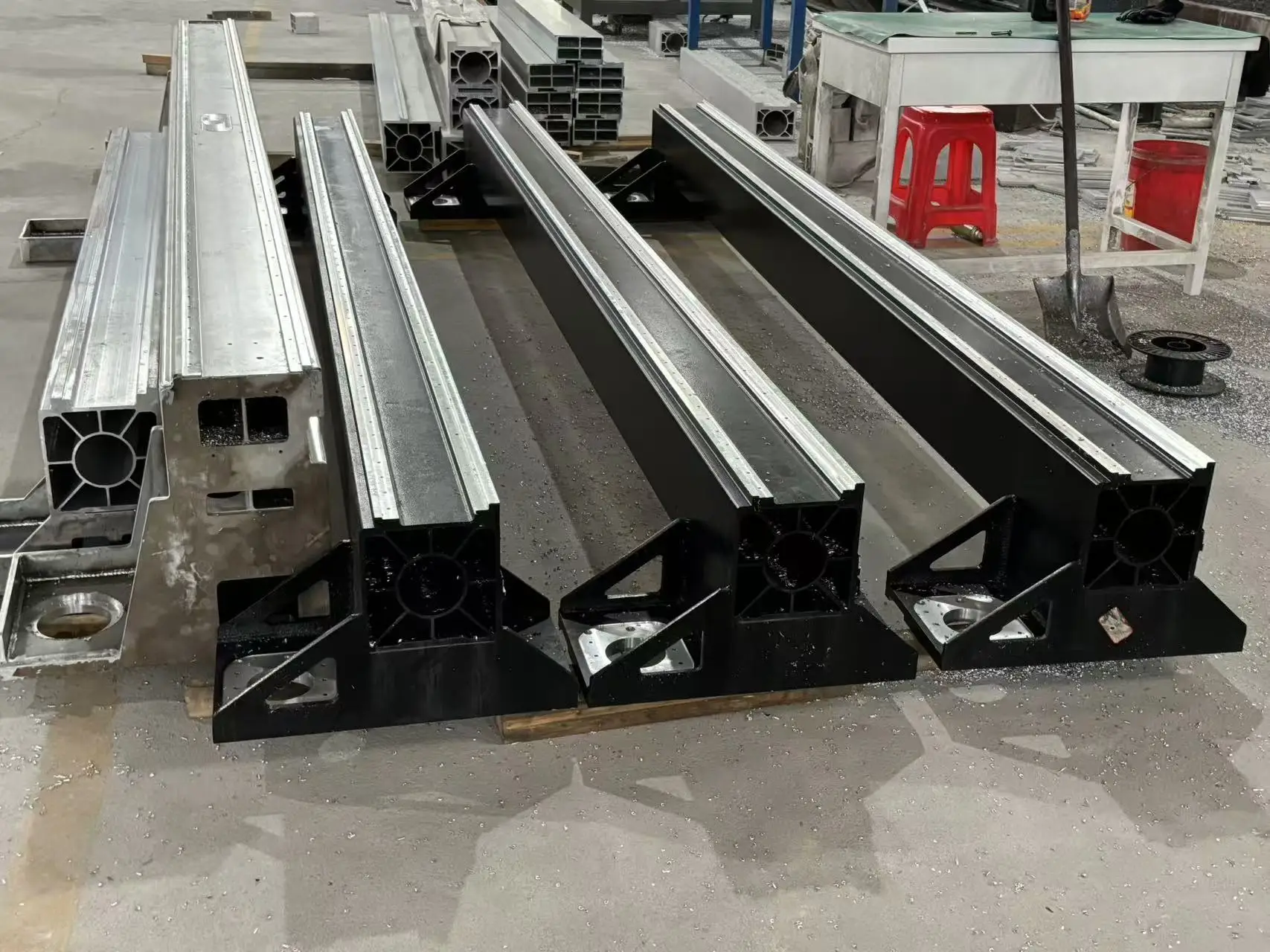 Aluminum Gantry Crossbeam Aluminum Bridge X Axis Beam for CNC Fiber Laser Cutting Machine Laser Equipment Parts