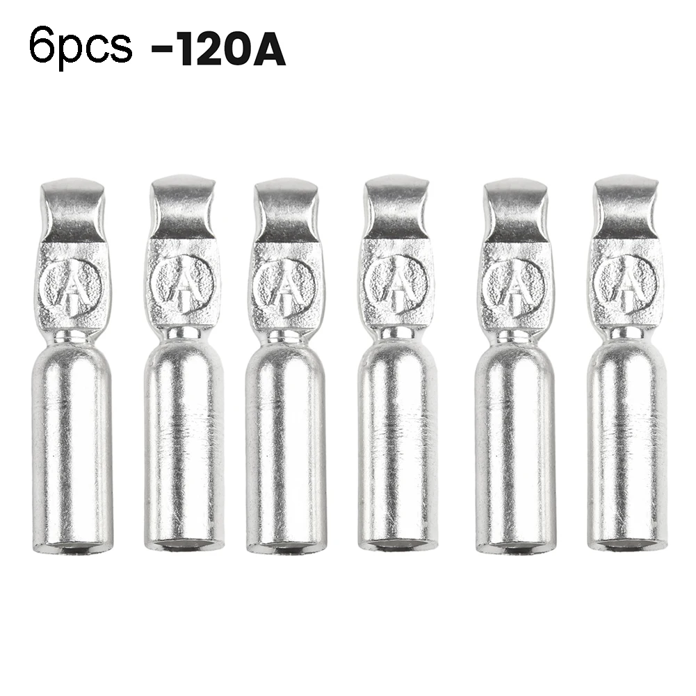 6pcs Terminal Connector For Anderson Plug Contacts Pins Lugs Terminals 50A 6-12AWG 120A 2-6AWG Cable Termination Terminal Connec