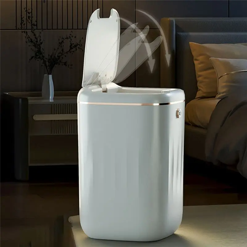 

Умное мусорное ведро Super 20L с автоматическим датчиком, водонепроницаемое, электрическое, для кухни, ванной и туалета - черное