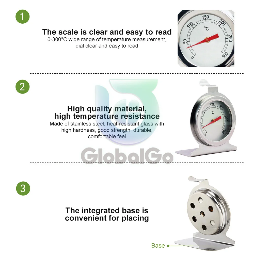 Mini Thermometer Grill Temperature Gauge Stainless Steel Oven Cooker Thermometer Temperature Gauge for Home Kitchen Food