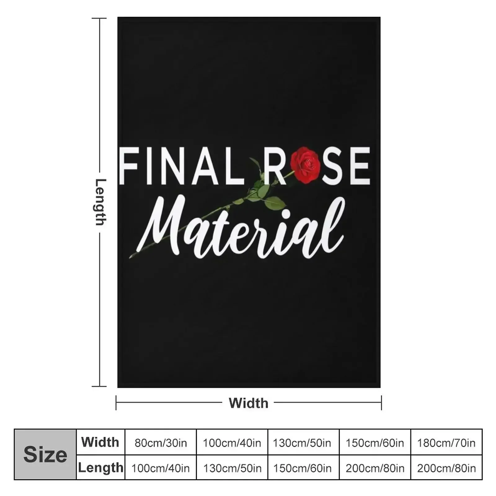 Final Rose Material The Bachelor Throw Blanket valentine gift ideas Loose Furry Blankets