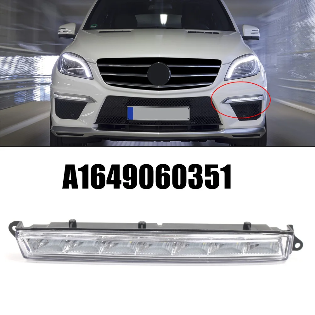 

Светодиодные дневные ходовые огни для Mercedes Benz X164 GL320 GL350 GL450 GL550 2009-2012 X166 GL63 A1649060351 Левый 32.5*4*6.5CM