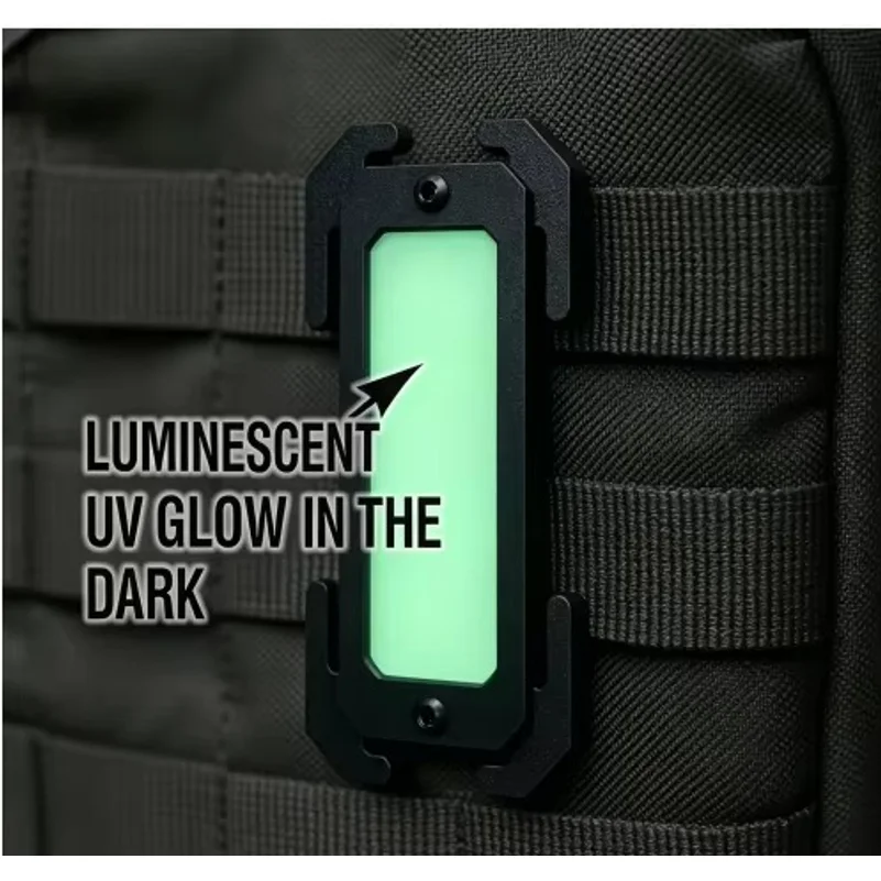 Outdoor Power Board - Tactical Glow-in-the-Dark Velcro Tag, Molle Mounting
