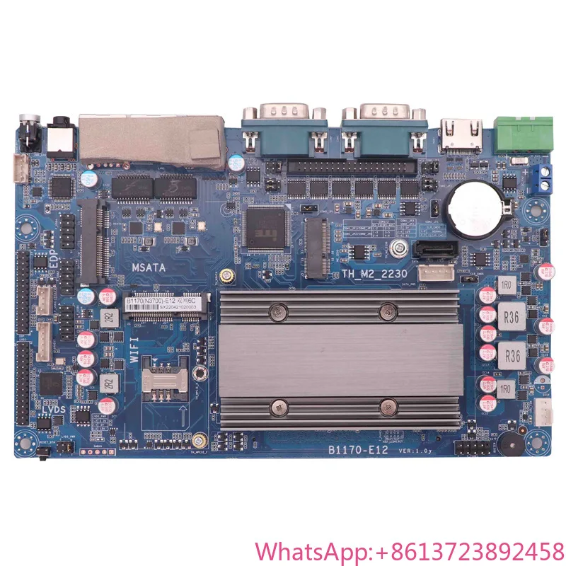 Placa base ITX delgada de cuatro hilos Intel Pentium N3700 FCBGA1170 de cuatro núcleos con chip NIC Gigabit RTL8111H 6COM HDMI