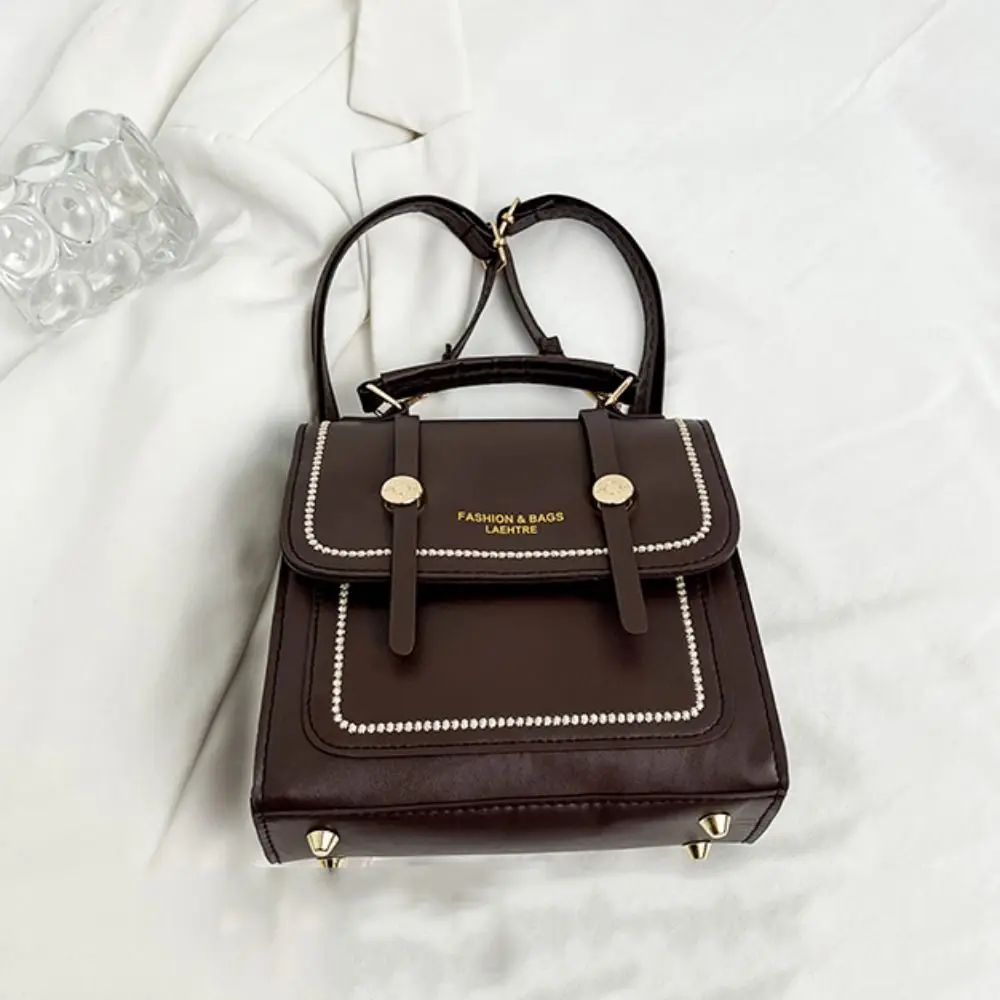 حقيبة ظهر كاجوال على الطراز الكوري للسفر محمولة متعددة الوظائف حقيبة كتف نسائية ريترو حقيبة مربعة صغيرة للتخييم #5