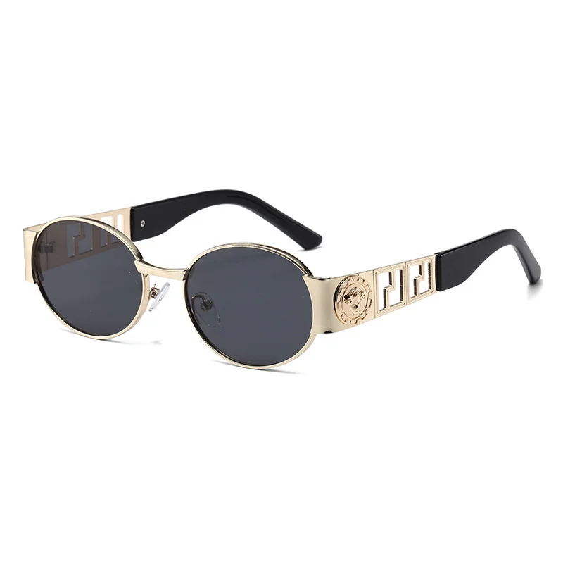 Luxuriöse Metall-Markensonnenbrillen für Herren und Damen Unisex Designer-Modebrillen Ovale Vintage-Damenbrillen Sonnenbrillen