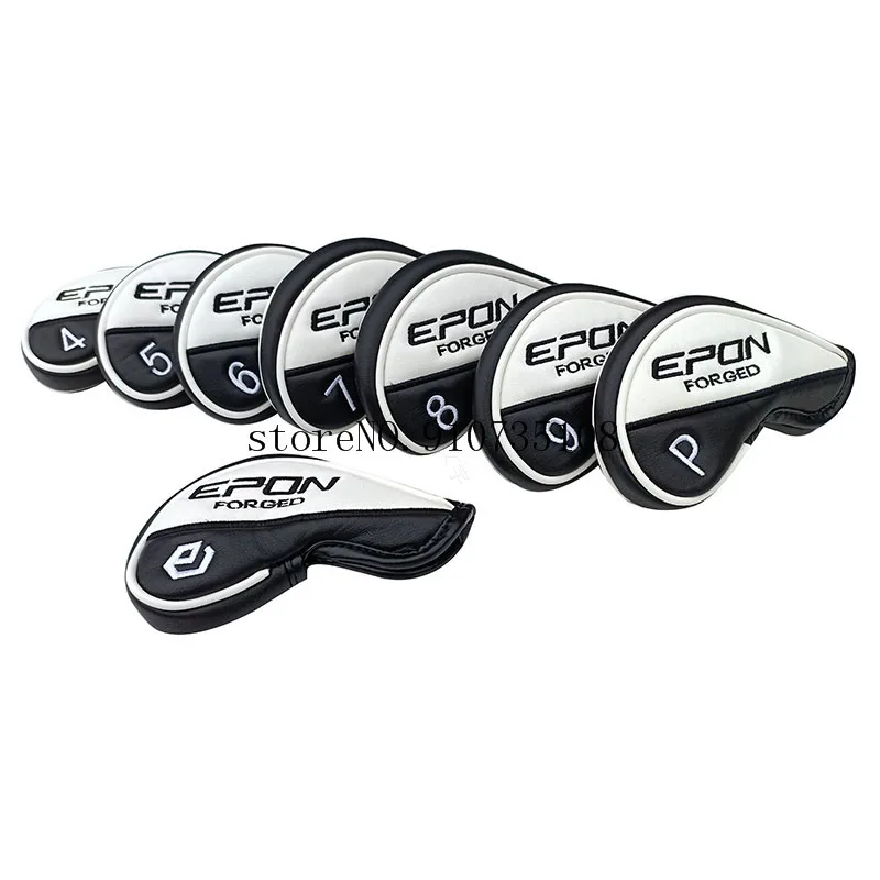 Golf Iron Cover PU Leather Waterproof 8Pcs Set E-PON Club Headcovers golf accessory