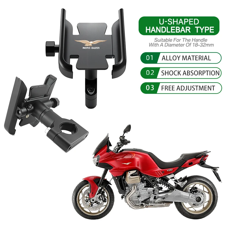 Soporte de navegación de aleación absorbente de golpes para teléfono de motocicleta, GPS, para Moto Guzzi 85TT Mandello V7 TT Bobber Breva 850