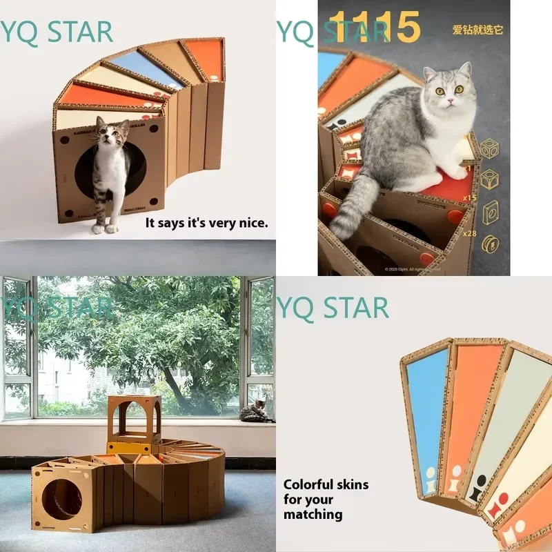 Modular Cat Tunnel for Interactive Play Crawl Maze Fun Building Toy for Multi Scene Pet Room Indoor Outdoor Use Creative