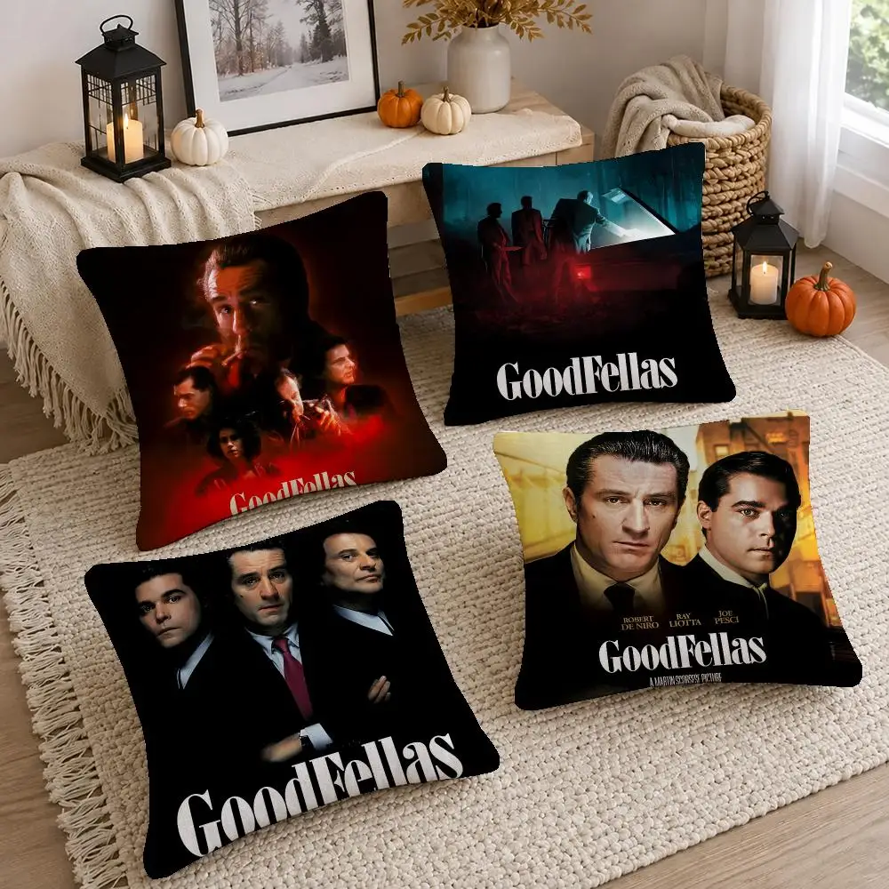 Iconic Movie Goodfellas Cushion Cover Short Plush Pillow Cover, Washable Wrinkle-Resistant for Sofa Bedroom Decor Gift