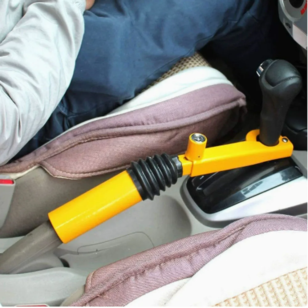 Universal Car Gear Shift Handbrake Anti-theft Lock, Vehicle Security Parking Lock Auto Gear Lock Anti-theft Protector for Cars