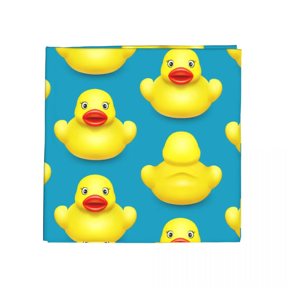 Yellow Classic Ducks Graphic Square Towel Multifunctional Neck Scarf Hair Bandana view 4