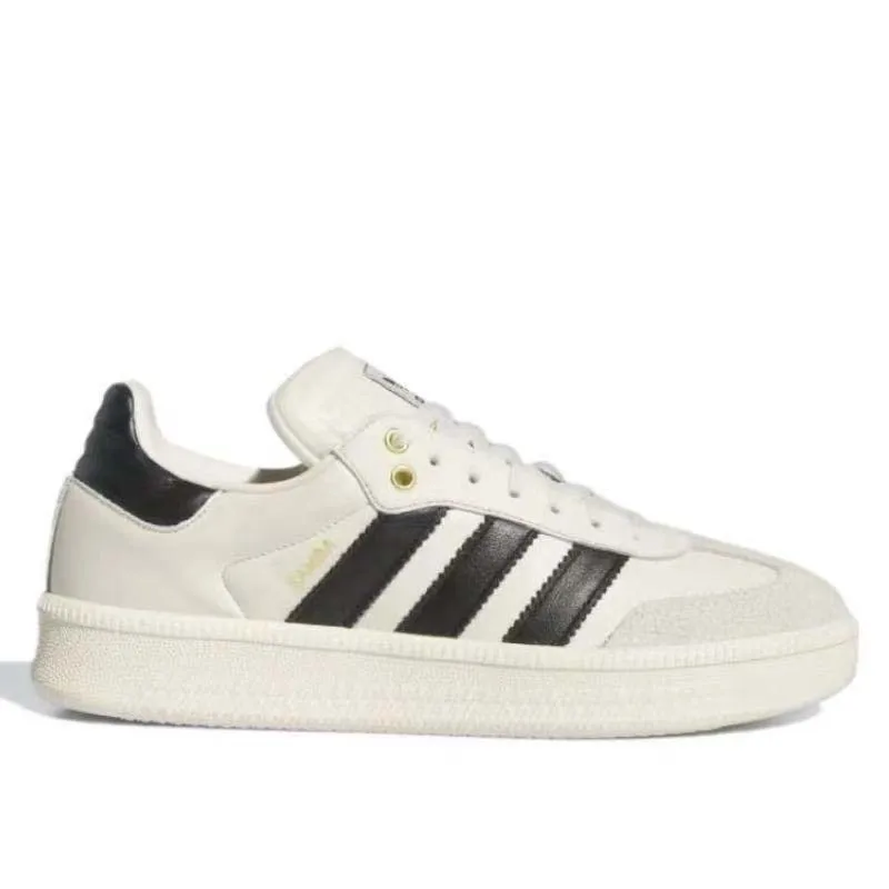 Adidas Originals SAMBA XLG Non slip Lightweight Low cut Board Shoes for Men and Women in White and Black