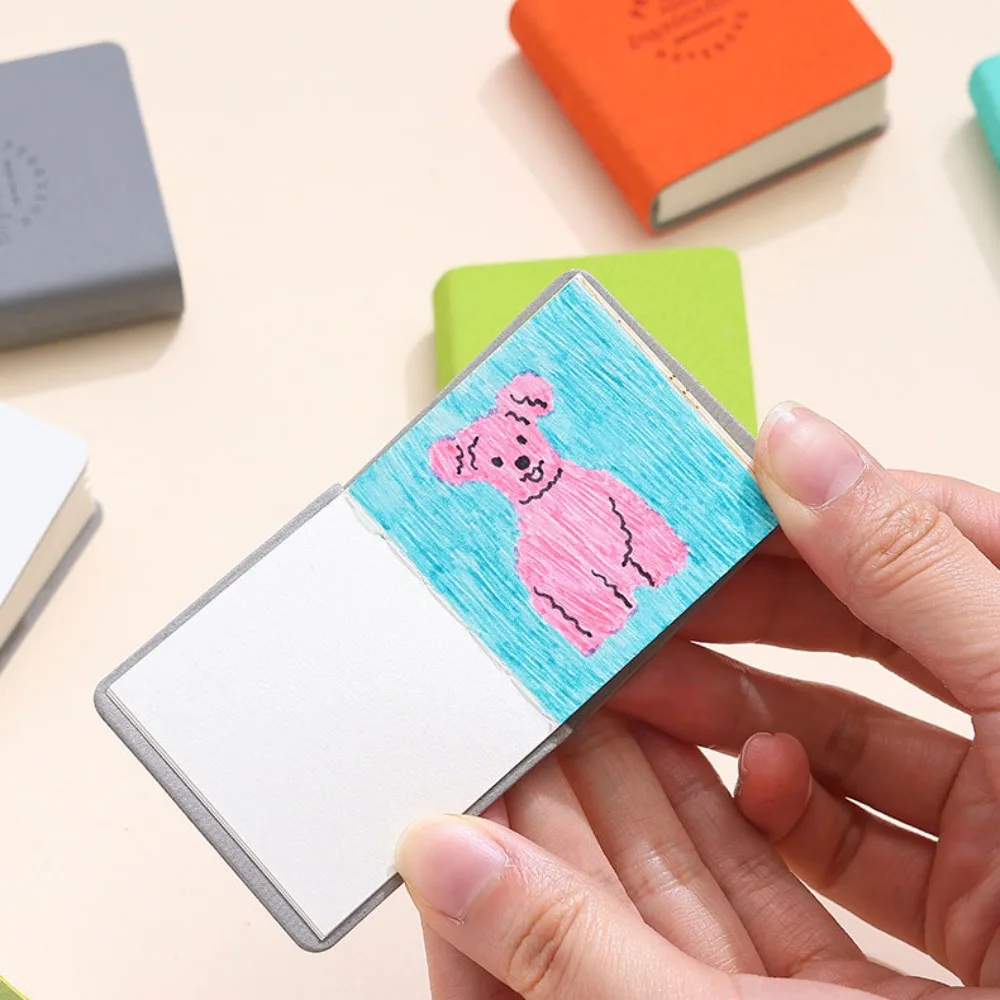 3pcs Cute Mini Paintbook Portable Compact Markbook Pocket Picture Book Cardboard Hand Ledger