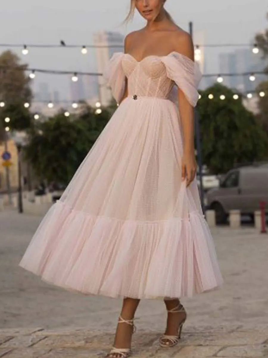 

2021 spring and summer new women's LACE LONG SLEEVE BRA solid Chiffon summer dress