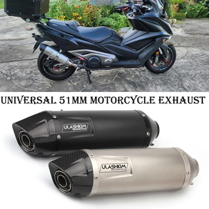 Universal Motorcycle Exhaust Carbon Fiber Leovince Motor Exhaust Escape Moto Pipe With Db Killer High Temperature Resistance