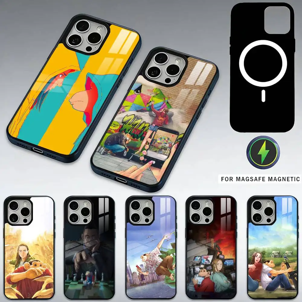 

T-The Darwin Anime I-Incident Phone Case For iPhone17,16,15,14,13,12,11 Plus,Pro Max Magnetic For Magsafe Wireless Charging