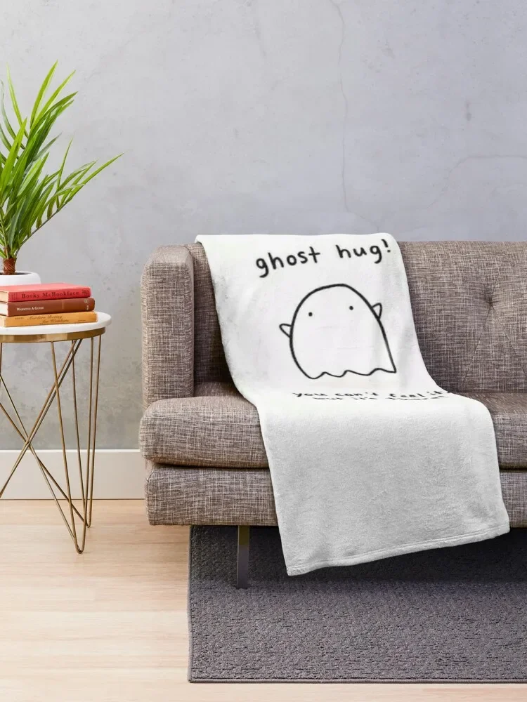 t-shirt ghost hug Throw Blanket Soft Plush Plaid heavy to sleep Decorative Beds Blankets