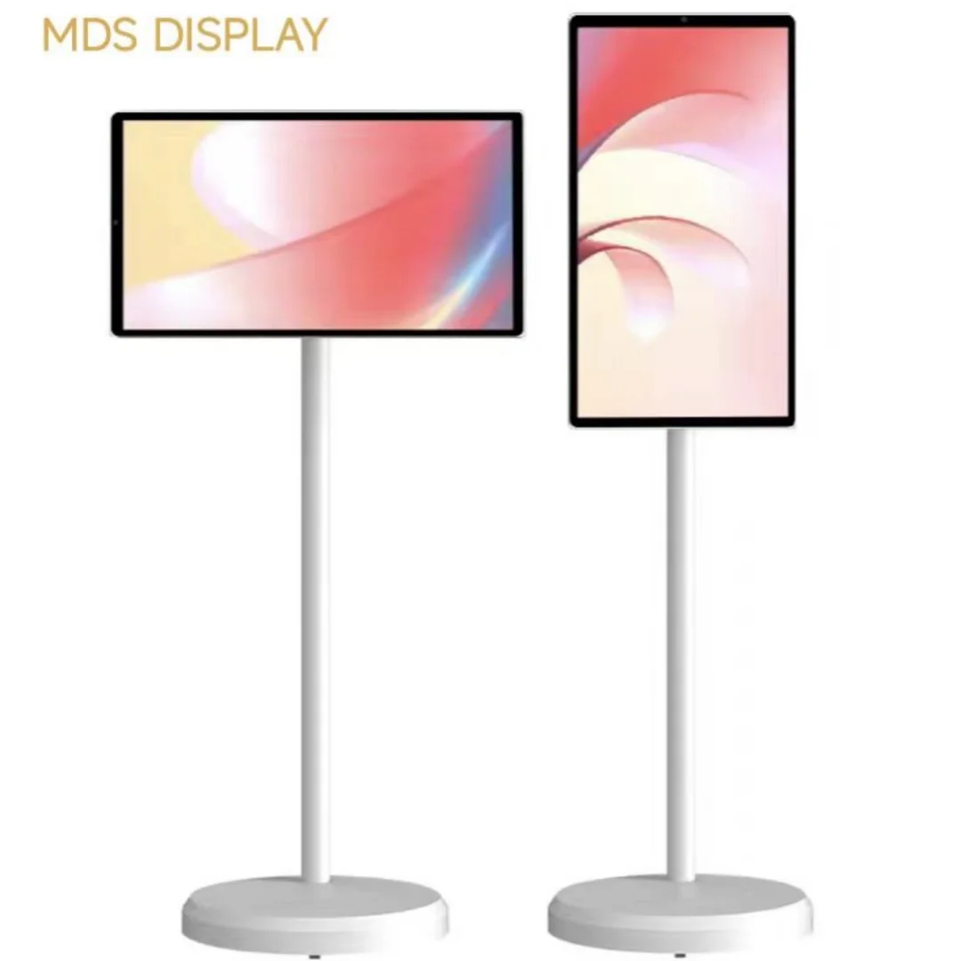 

MDS New Portable Indoor 21.5 Inch Android 4+64G Moving Smart WiFi Touch Screen Floor Standing Lcd Interactive Display