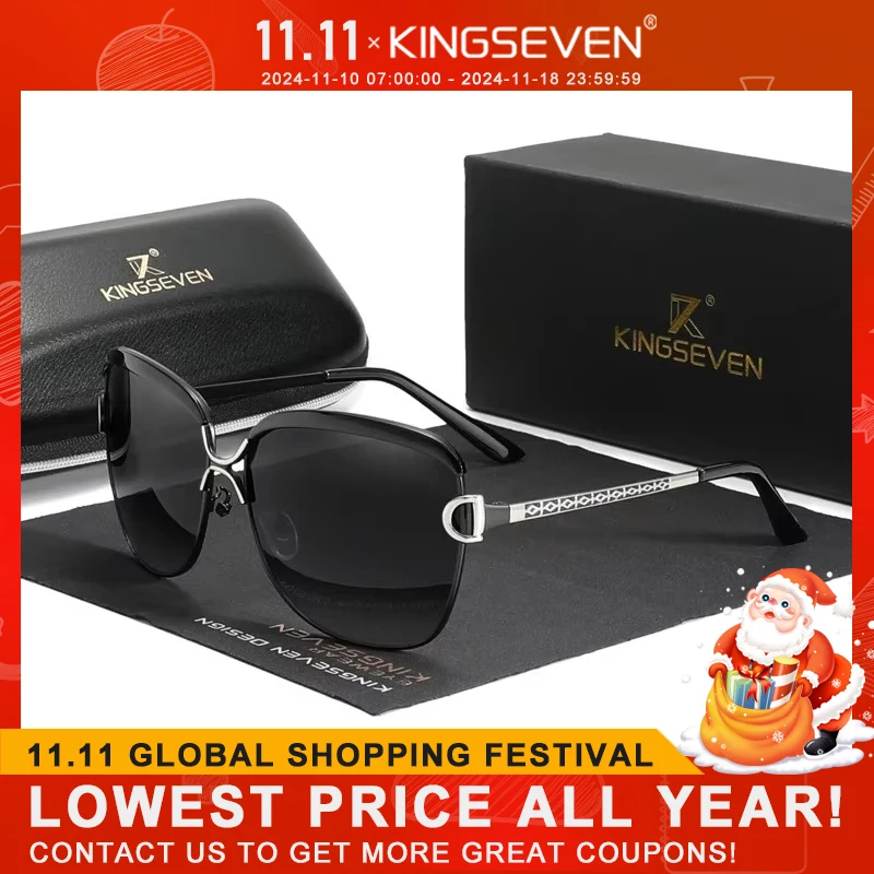 

KINGSEVEN 2024 High Quality Polarized Gradient Lens Women Sunglasses Ladies Fashion Eyewear Elegant Style UV400 Gafas de sol