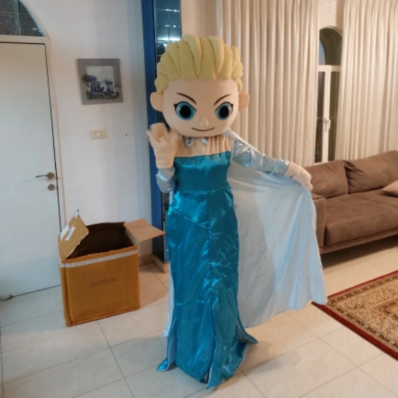 

Cosplay Cartoon character Frozen Princess Anna Elsa Mascot Costume Advertising Costume Fancy Dress Party Animal carnival props