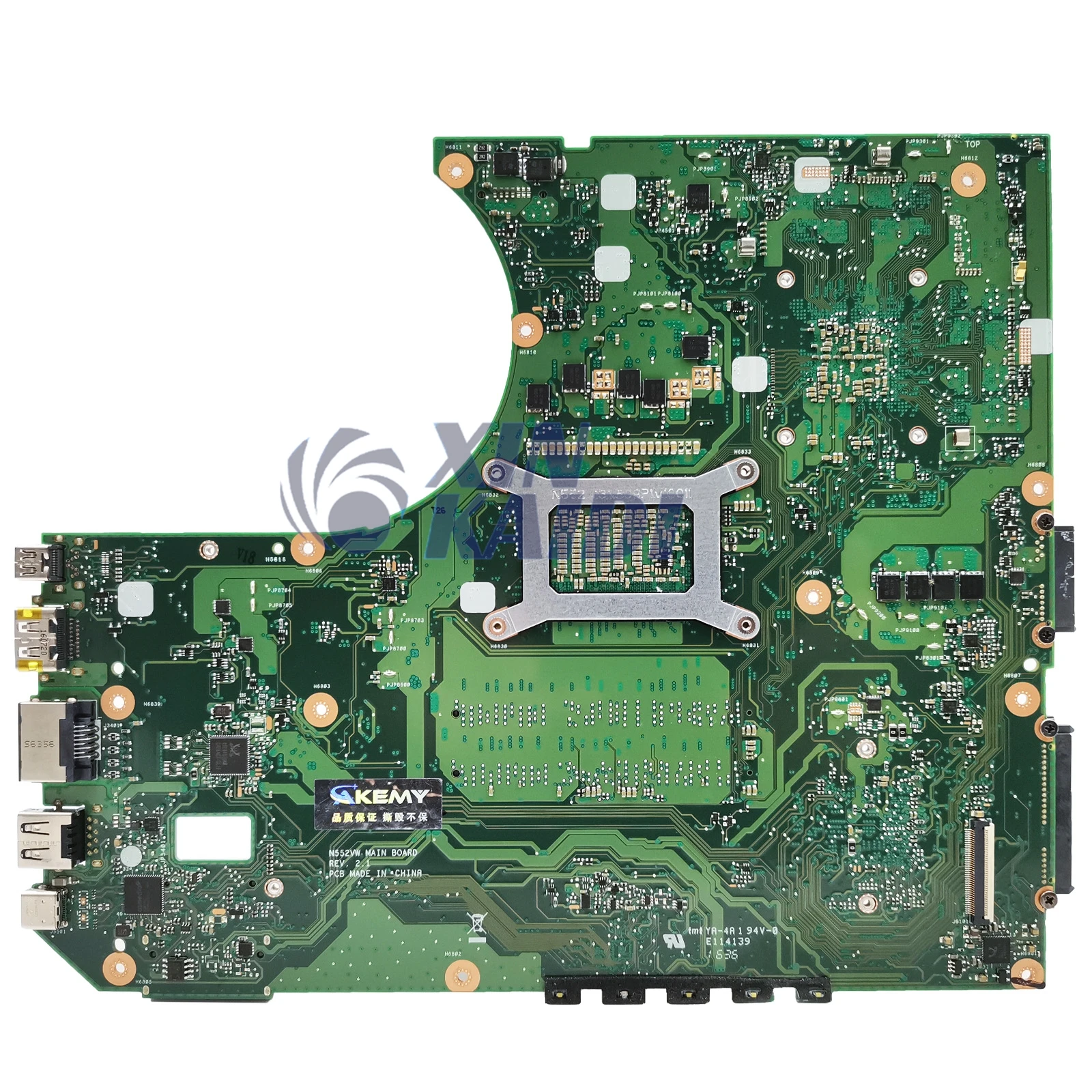 Imagem -04 - Placa-mãe do Portátil para Asus N552vx N552v N552vw Mainboard I76700hq I5-6300hq Cpu Gtx950m Gtx960m 4g Teste de 100