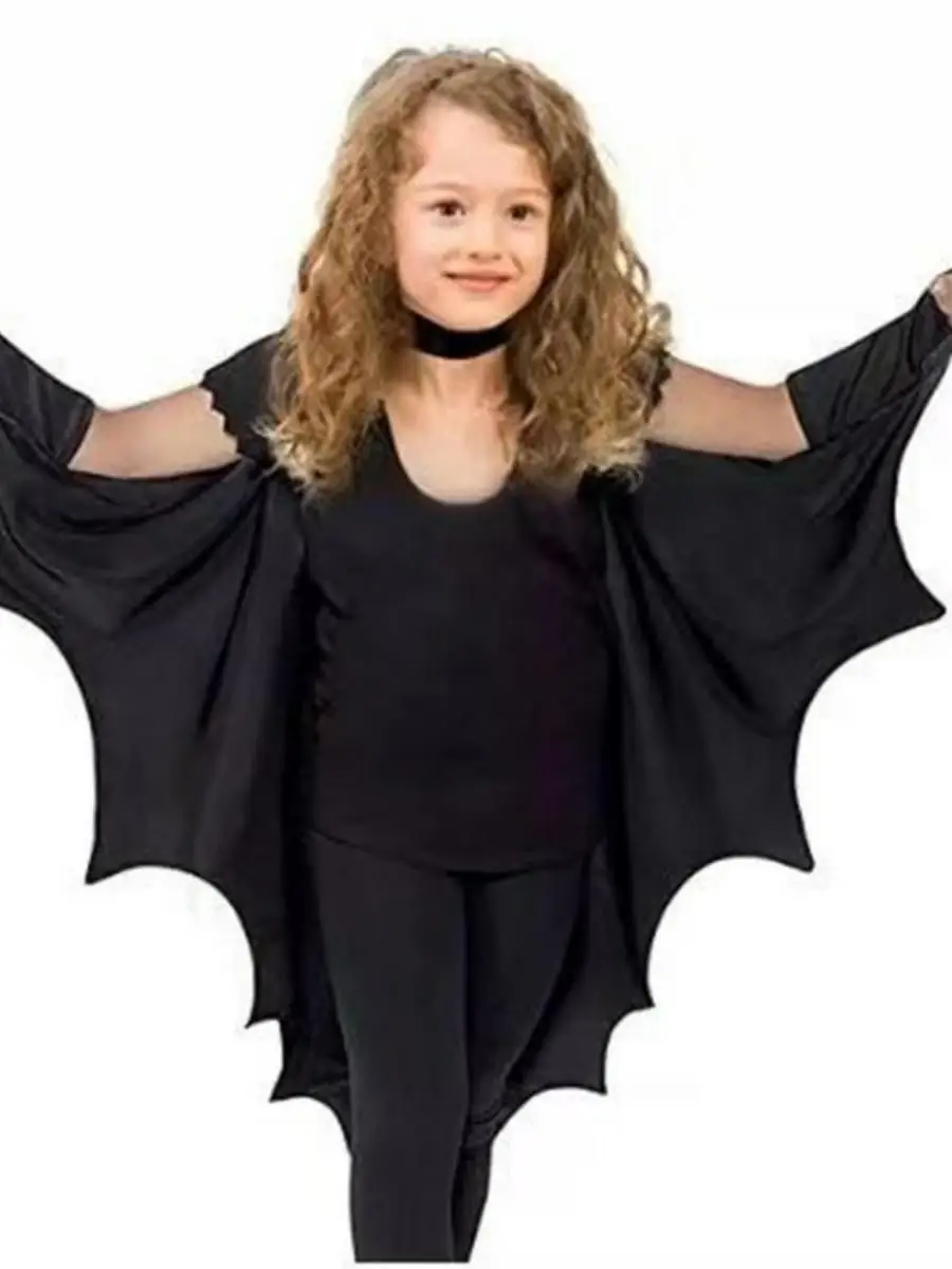 Nieuwe Halloween Kinder Vleermuis Gewaad Cape Dames Kostuum Par Cosplay Prestatiekleding Polyester Zomer Faion Dames Clo...