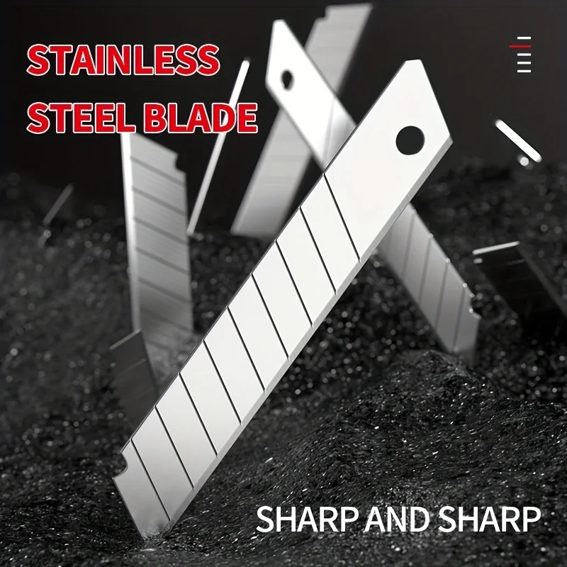 سكين فني عالي التحمل مصنوع بالكامل من الفولاذ السميك والكبير من الفولاذ المقاوم للصدأ وحامل أدوات متين من الدرجة الصناعية #3