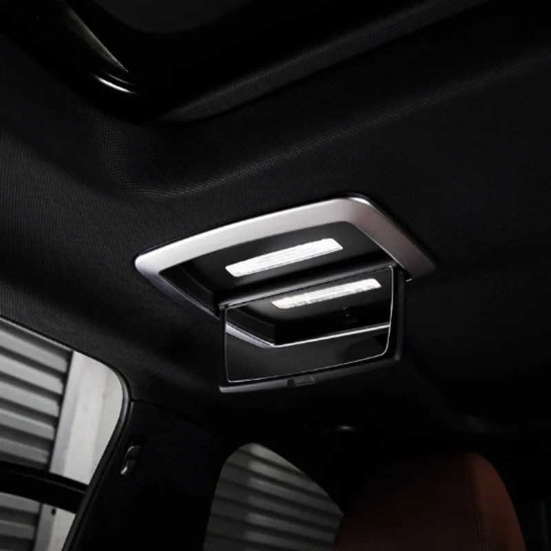 

Matte Silver For BMW 5 Series G30 2017 -2022 Car Rear Top Cosmetic Mirror Frame Panel Sticker Cover Trim Molding Accessories