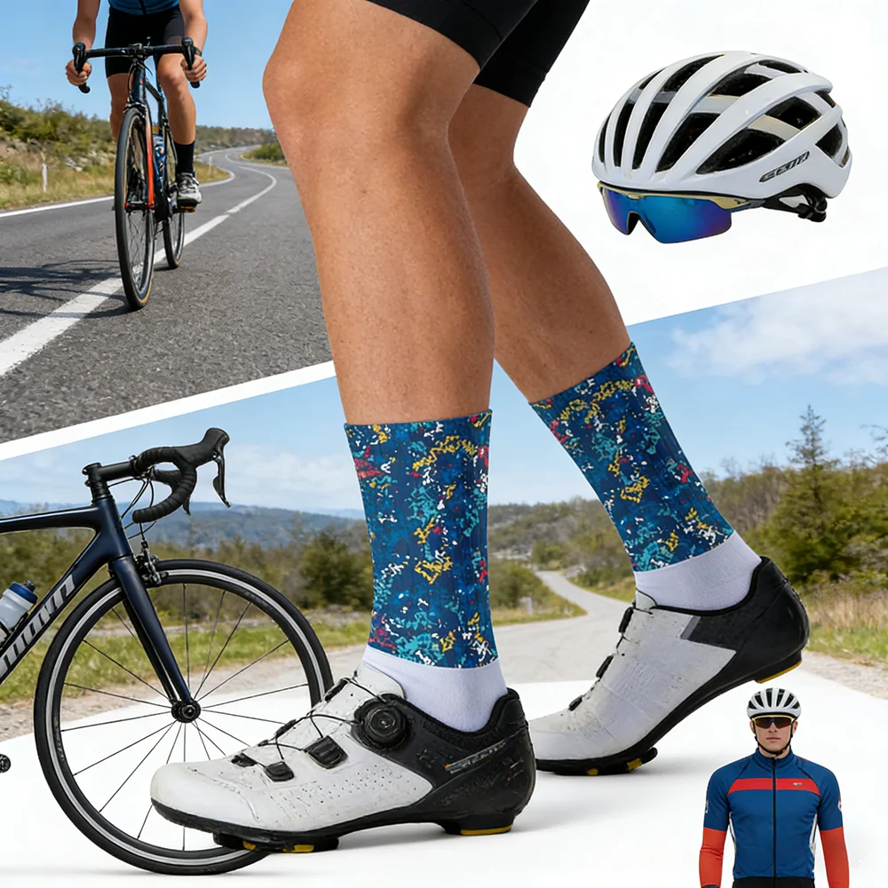 

2026 Summer Cycling Team Bike Socks for Men And Women Silica Gel Non-Slip Breathable pro Sports Socks