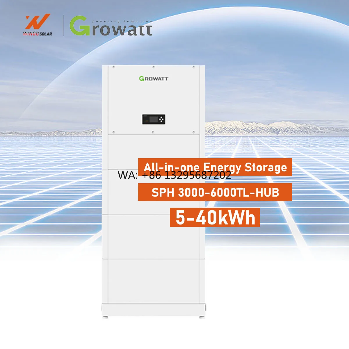 

Growatt Topbrand All in One BESS Stacked LiFePO4 Battery Solar Energy Storage Power System SPH 5000TL-HUB 48V 51.2V 20kW 50kWh