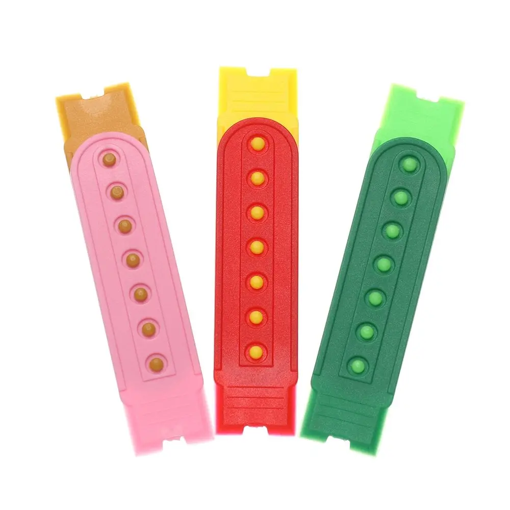 5Set Snapback Strap Colorful Replacement with 7 Holes Fasteners Buckle Strap Extender Hat Strap Clip for Baseball Cap