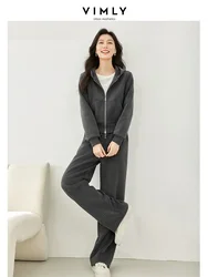 Vimly Fleece Warm Sweatsuits 2 Piece Sets for Women 2024 Spring Casual Sports Outfits Hoodies Sweatpant Women's Tracksuit M3861