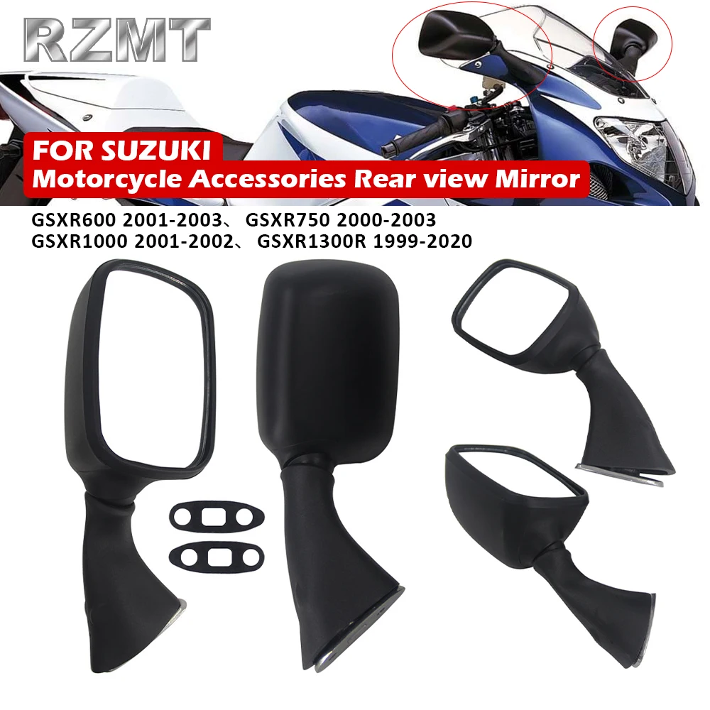 

New Rearview Mirror For Suzuki Hayabusa GSXR1300 1997-2020 GSXR1000 2001-2002 GSXR600 750 2001-2003 Clear Rear View Side Mirrors